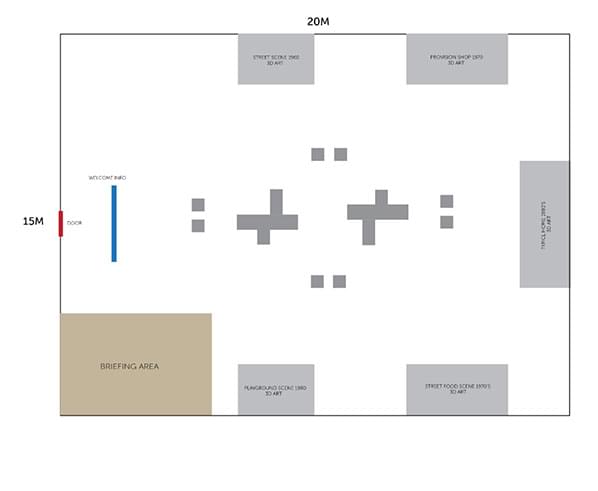 TYPICAL 15mx20m HALL LAYOUT