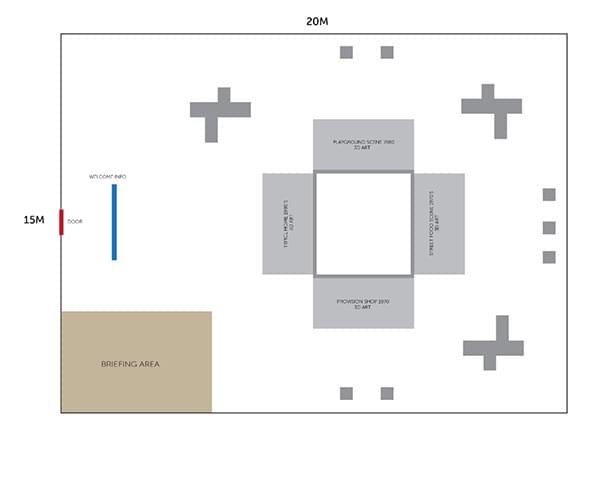 TYPICAL 15mx20m HALL LAYOUT